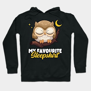 My Favourite Sleepshirt Cute Owl Hoodie